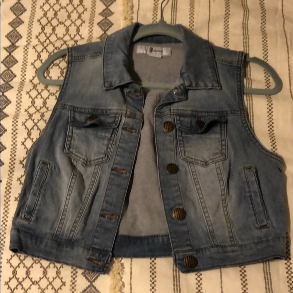 Denim Crop Vest